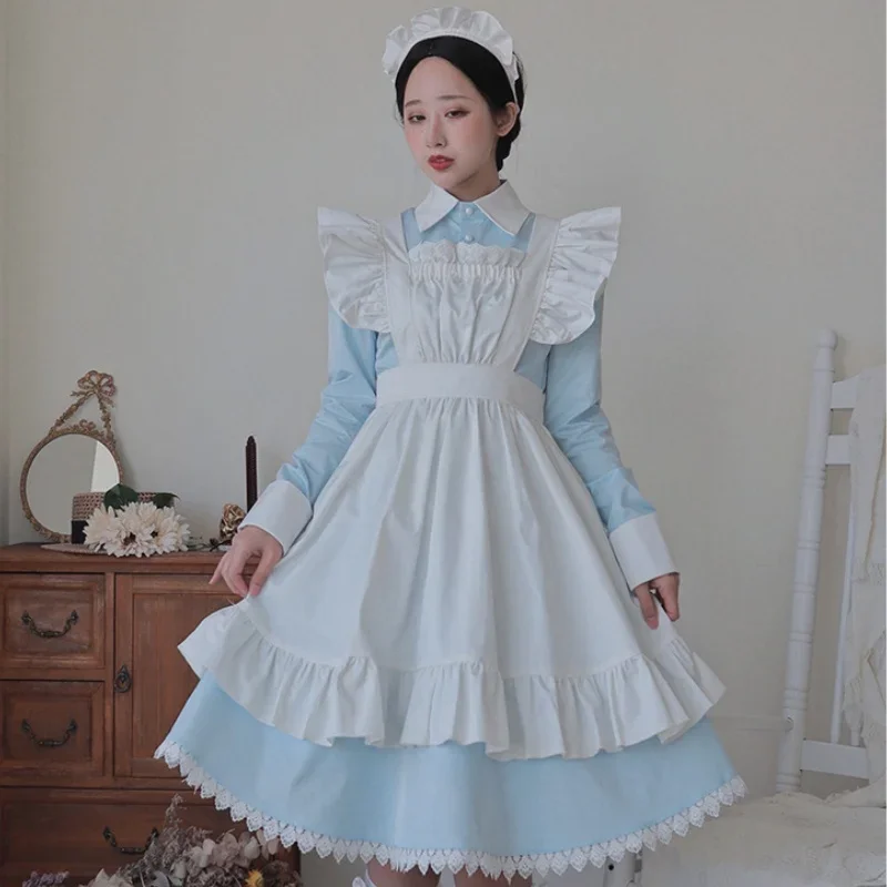 Tenue de femme de chambre japonaise noire et blanche à manches courtes, jolie robe lolita douce pour fille, ensemble uniforme de femme de chat sexy