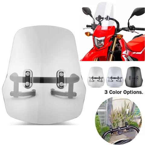 혼다 CRF250L/S CRF250M CRF300L 오토바이 앞 유리 스트리트 바이크, 혼다 CRF 250L 250M 300L 2021 2022 2023
