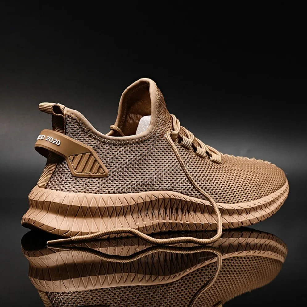 

2026 Men's Non-Slip Casual Sneakers Breathable Outdoor Jogging Training Hiking Sports Running Outdoor Weave Knit Lace Up Shoes