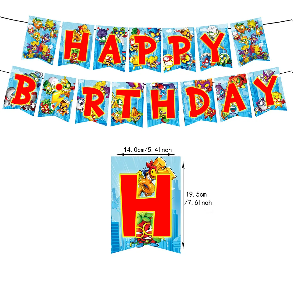 Superthings Birthday Party Decoration Balloon Banner Backdrop Cake Topper Superzings Party Supplies Baby Shower