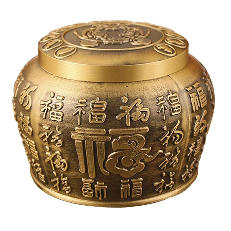 

"Baifuqilai" pure copper tea jar sealed jar boutique high-end tea jar