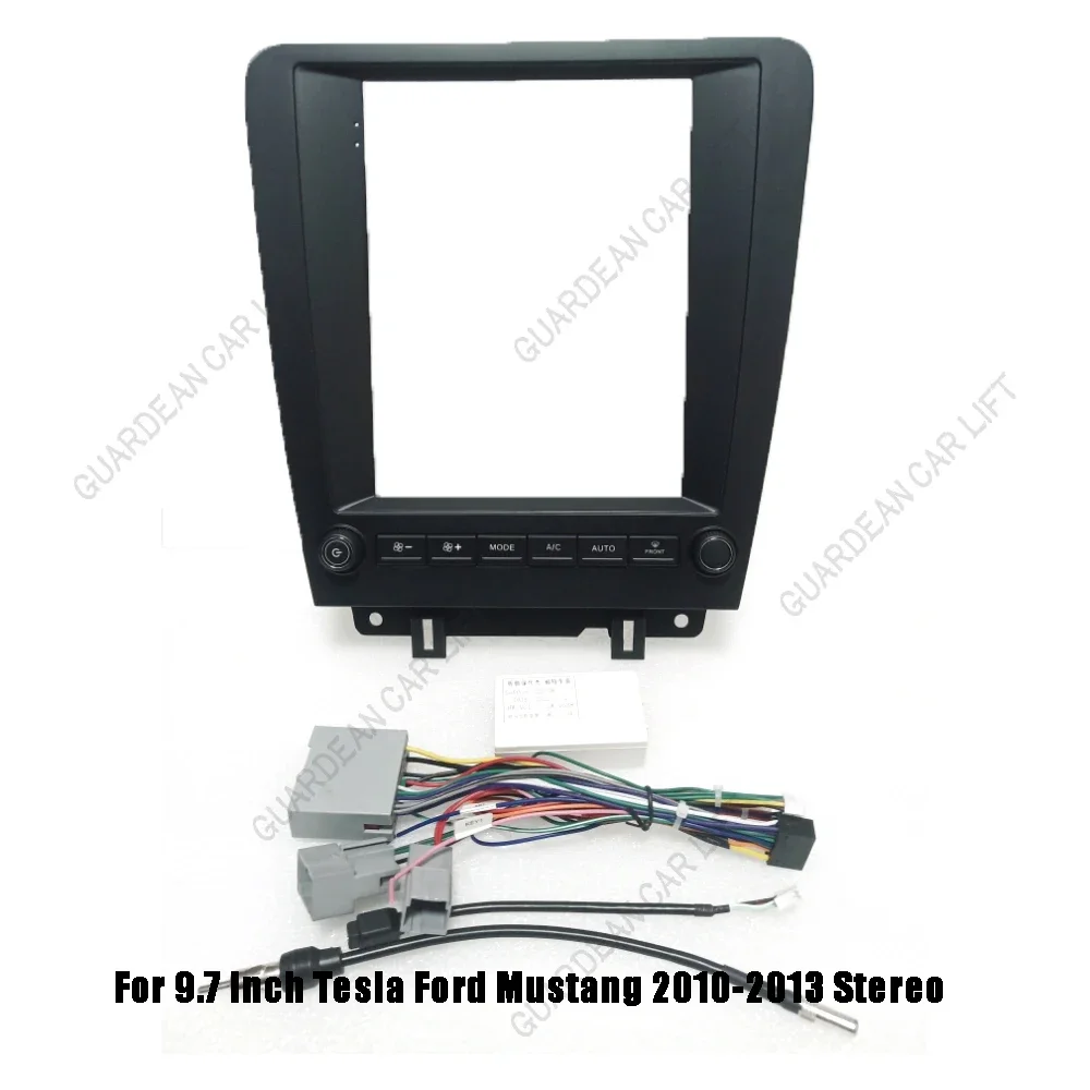 2 Din Car Radio Fascias For Ford Mustang 2010-2013 9.7 Inch Tesla Style Stereo Multimedia Video Player DVD Navigation Parts Trim