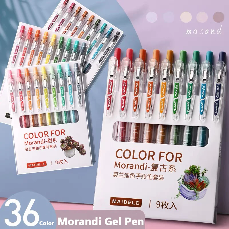 カワイイカラージェルペンセット、ボールペン、ライティング、学生、手描き、カボション、文房具、オフィス、学用品、9色、かわいい