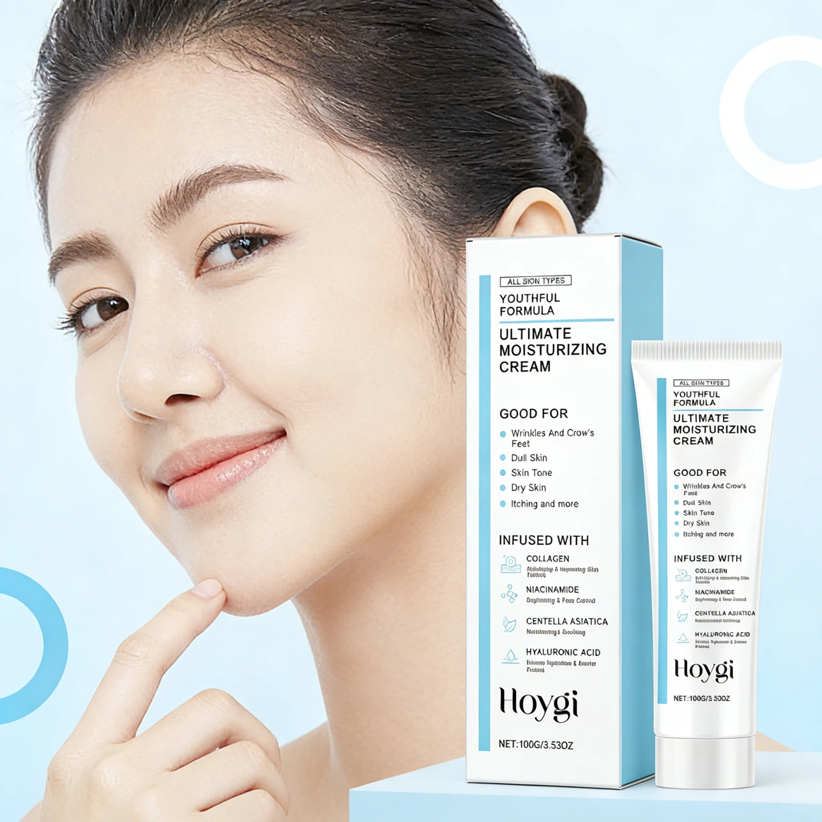 

Крем HOYGI 100г: Ультраувлажняющий, восстанавливающий формула для молодости кожи, против морщин, для упругости кожи