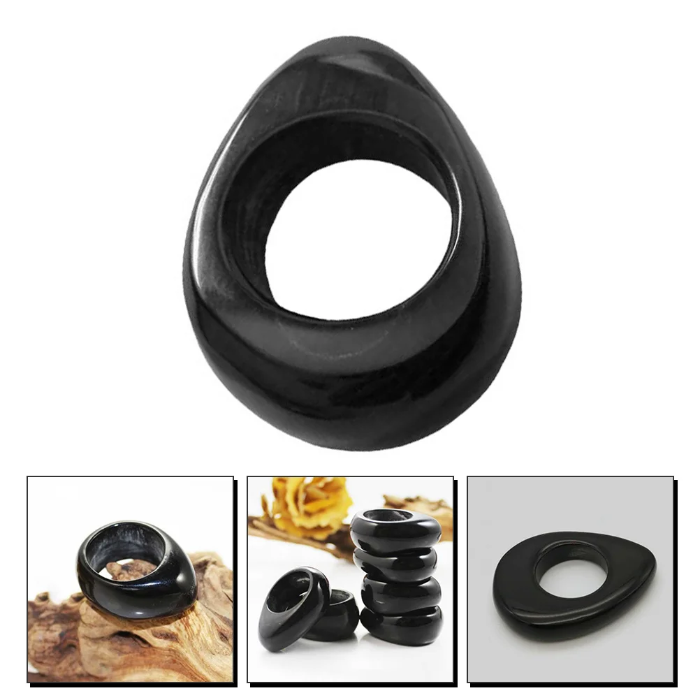 

1Pcs Ox Horn Massage Ring Black Portable Durable Feet Massage Tool Professional Pedicure Salon Use Practical Massager