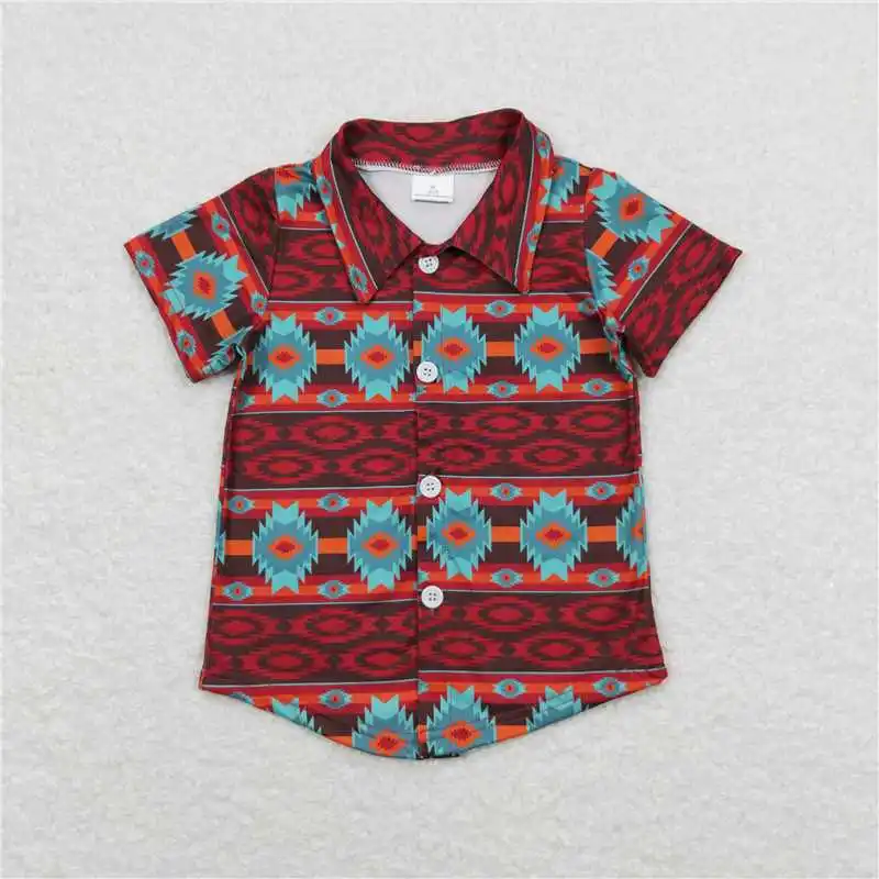 Wholesale hot sale t-shirts western boutique clothing for baby boys clothes Duck camouflage bag Puppy green short-sleeved top