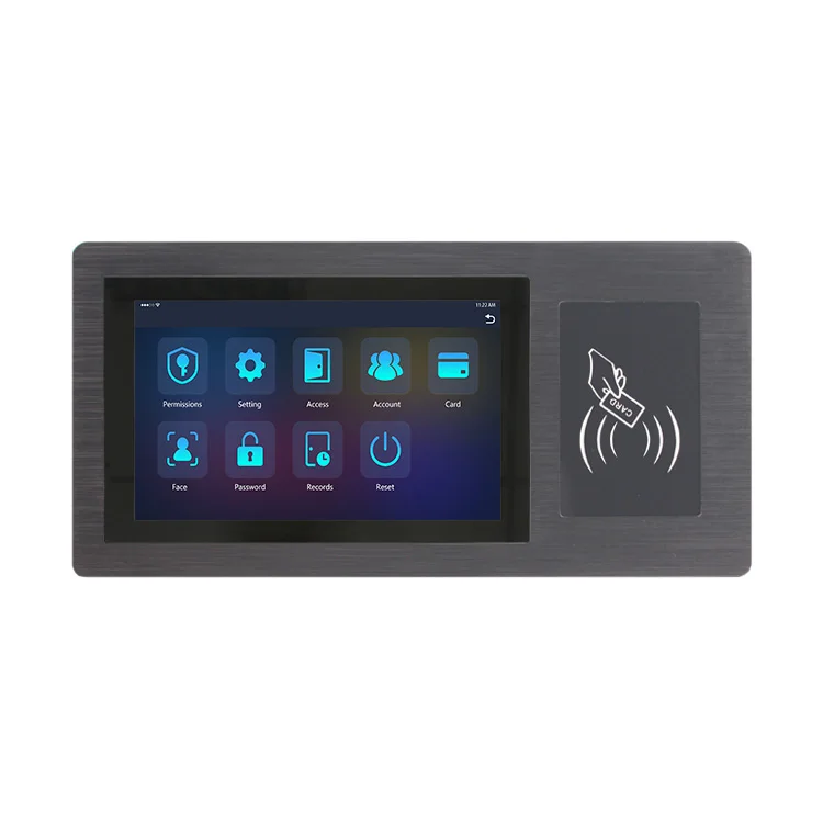 

7 Inch Wireless Wifi Door Apartment Smart Access Control System With Nfc Rfid Fingerprint Scanner Touch Screen