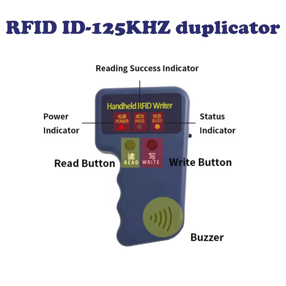 New RFID Handheld Copier ID 125KHZ Duplicator Smart Chip Em4305 T5577 5200 Rewritable Read EM4100/TK4100 Keychain Tag Clone