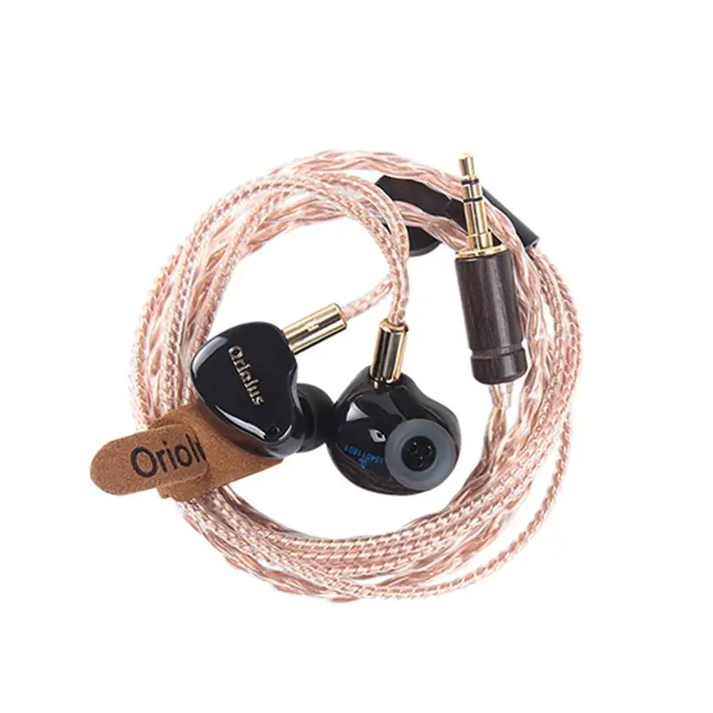 Наушники Oriolus Black 1DD+3BA с балансным арматурным динамиком Sonion 10 мм, кастомные Hi-Fi IEM-наушники для мониторинга и диджеинга