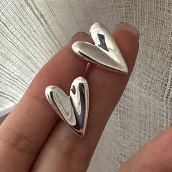 BF CLUB 925 Sterling Silver Earrings For Women Trendy Simple  Heart Earring Jewelry Prevent Allergy Party Accessories