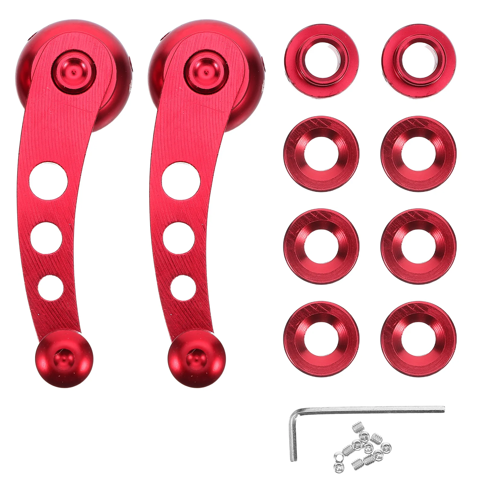 

1Set Aluminum Car Window Winders Crank Rocker Universal Fit Replacement Handles for Manual Door Window Shakers with Retainer