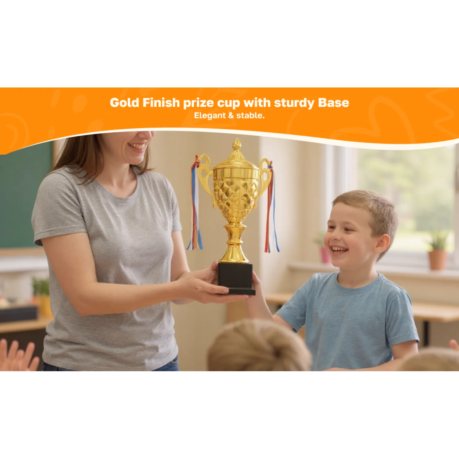 Competitions Award Trophy with Base Soccer Trophy Sport Celebrations Winner Gold Trophy First Place Reward Prize Trophy Cup