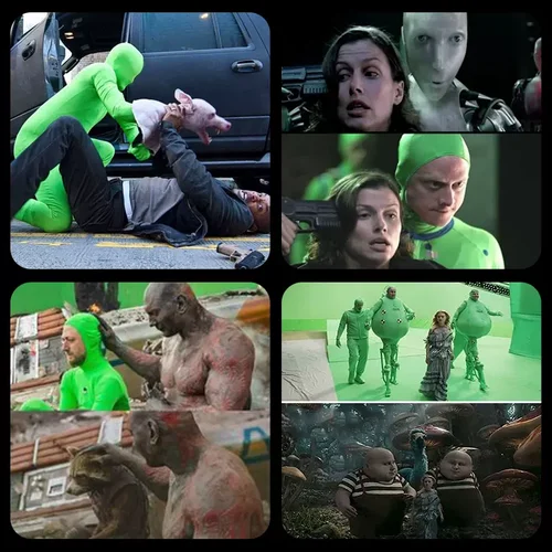 Imagen 2 del producto Traje de pantalla verde Chroma Key Cosplay disfraces para Tiktok telón de fondo película de Video efecto Invisible Fondo elástico ajustado body