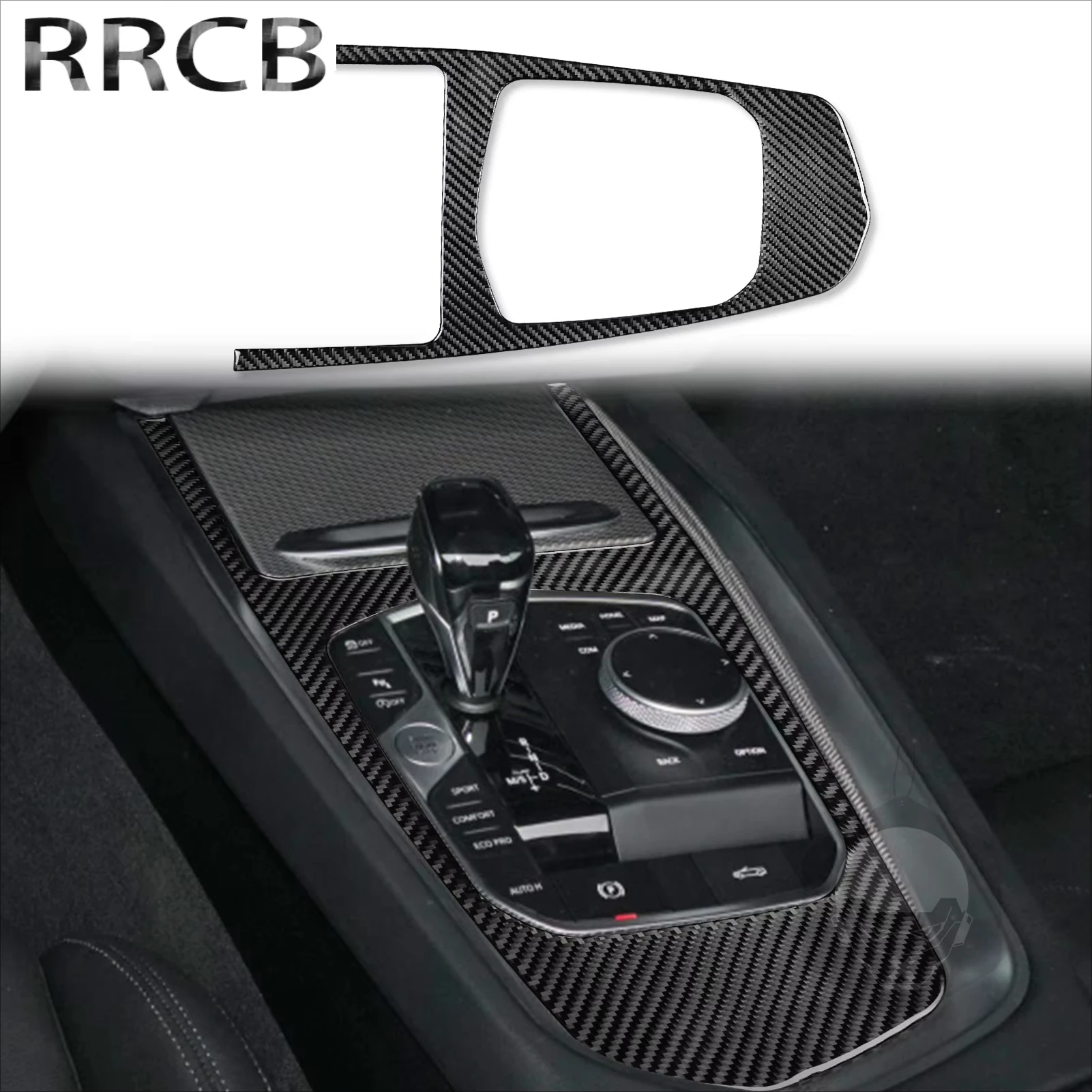 

For BMW Z4 G29 2019-2024 Carbon Fiber Gear Shift Center Console Cover Tuning Decorative Accessories Interior Stickers Auto Trims