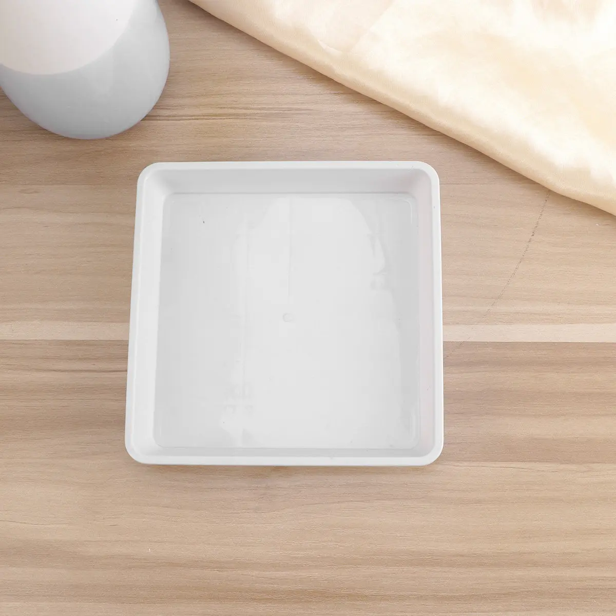 10Pcs Square Plastic Pots Tray Resin Plant Saucer Heat Resistant Sturdy Flower Pot Base for Indoor Outdoor Garden Succulent