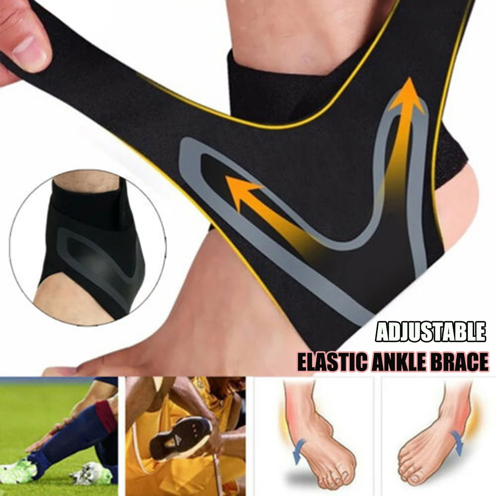 1 Pc The Adjustable Elastic Ankle Brace Ankle Support  Lightweight Breathable Compression Anti Sprain Foot Protection Bandage