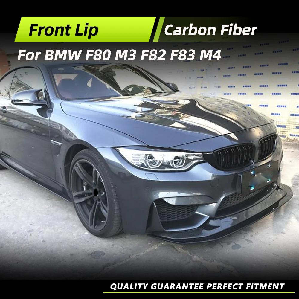 

Автомобильный передний бампер, спойлер, сплиттер для BMW F80 M3 F82 F83 M4 2014-2019, фартук для передней губы, фартук для подбородка, комплекты кузова из углеродного волокна