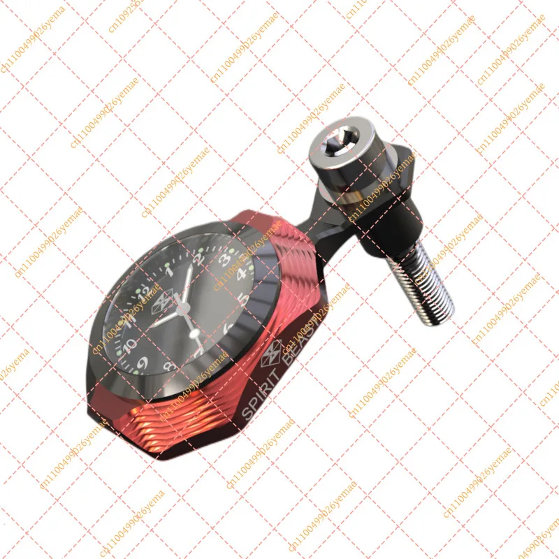 Universal Motorcycle Clock Thermometer, M8 Handlebar Mount with Hardware