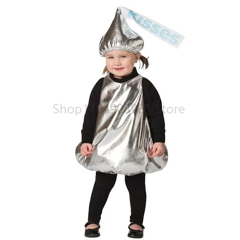 

Girl Chocolate Halloween Fancy Dress Up Children Sliver Chocolate Candy Costume For Boys Girls Economic