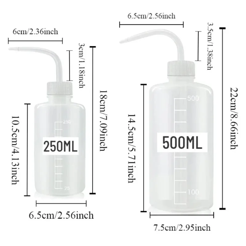 250/500ML Water Beak Pouring Kettle Tool Plastic Cleaning Garden Laboratory Plants Watering Tool Curved Mouth Design Makes Clean