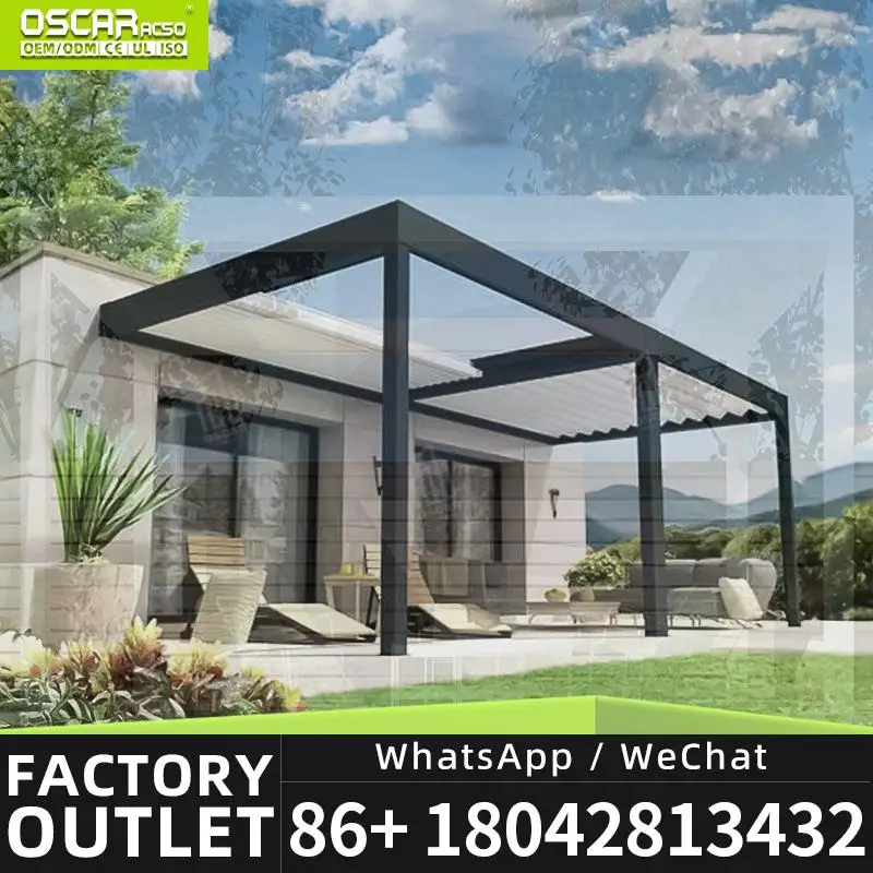 Premium European Garden Patio Aluminum Pergola Weatherproof Rustproof Outdoor Gazebo Prefab House Backyard Deck Villa Courtyard