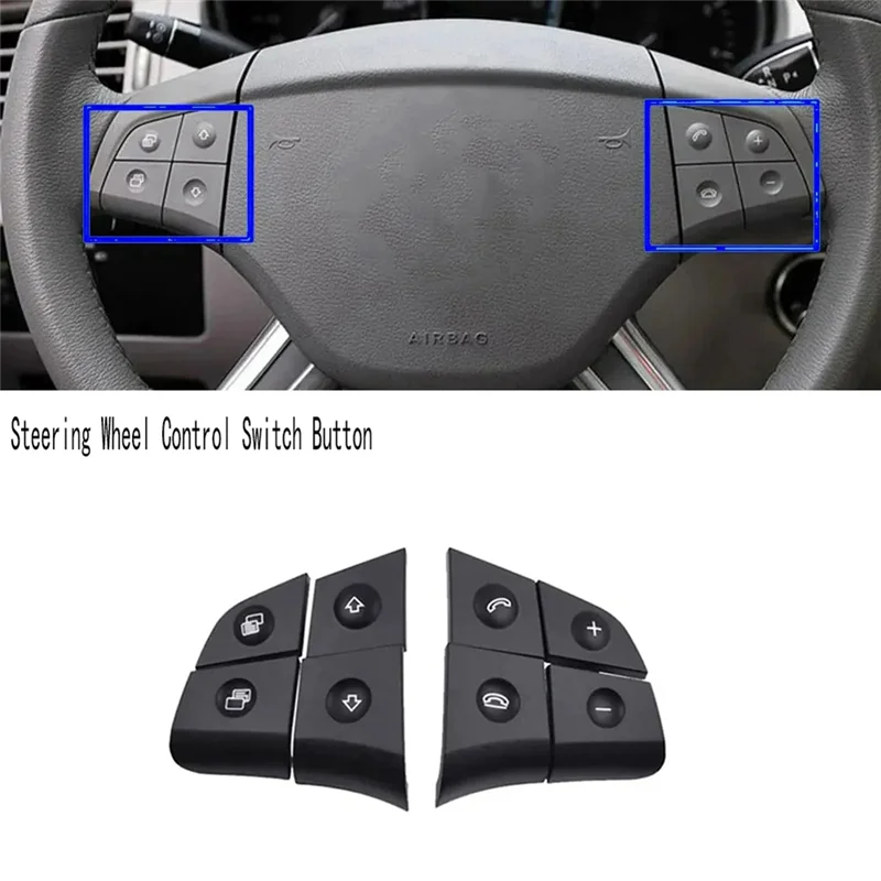 

NEW-Car Multifunction Steering Wheel Control Switch Button For Mercedes Benz W164 W245 W251 ML GL B R Class