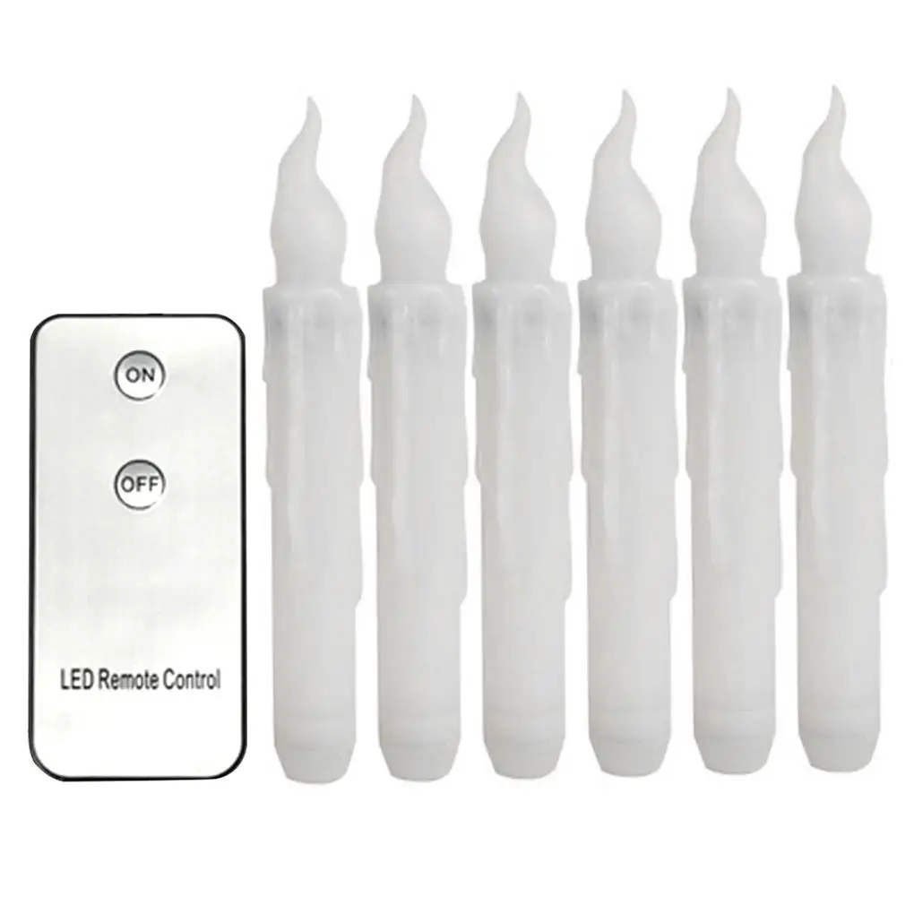 7 個 LED ワイヤレスリモコンキャンドルフレームレスキャンドルライト軽量キャンドルランプ休日パーティー誕生日