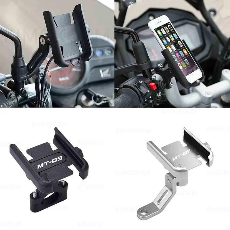 

Универсальный держатель для мобильного телефона из металлического алюминиевого сплава для мотоциклов, кронштейн MT-09, аксессуары для Honda, Yamaha, Kawasaki MT-09