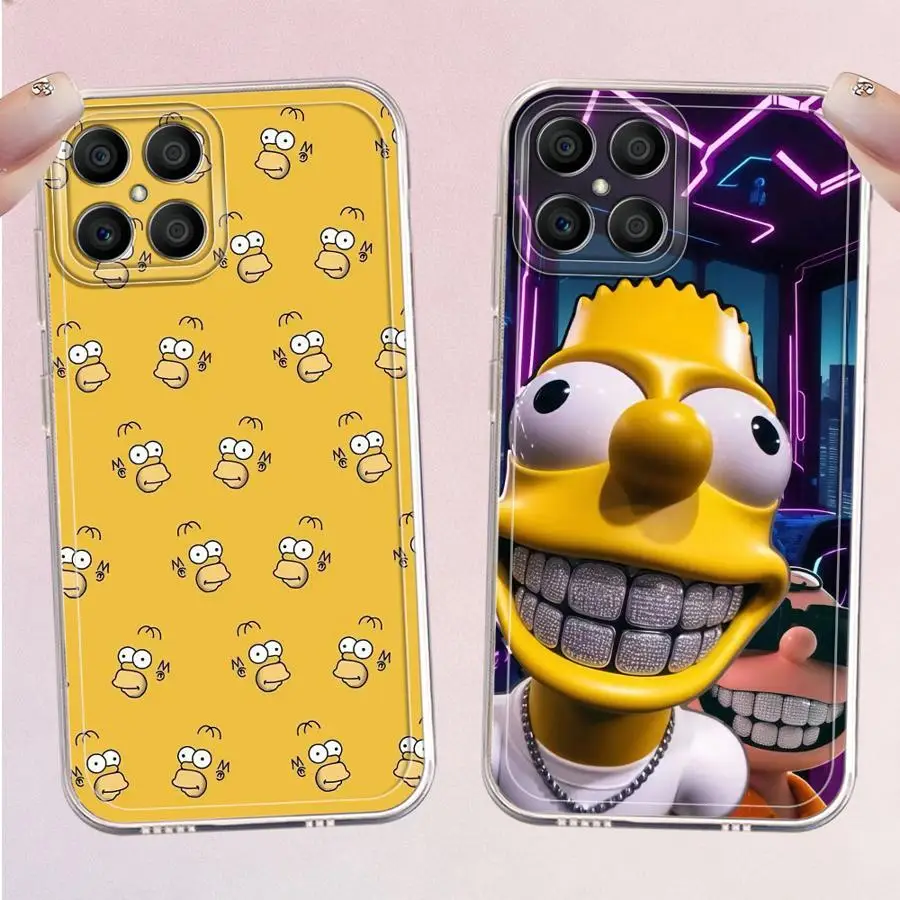 

Case for Honor X8a X9b X8b X9a 90 Lite X8 X7b Soft Phone Cover The Simpsons Cartoon