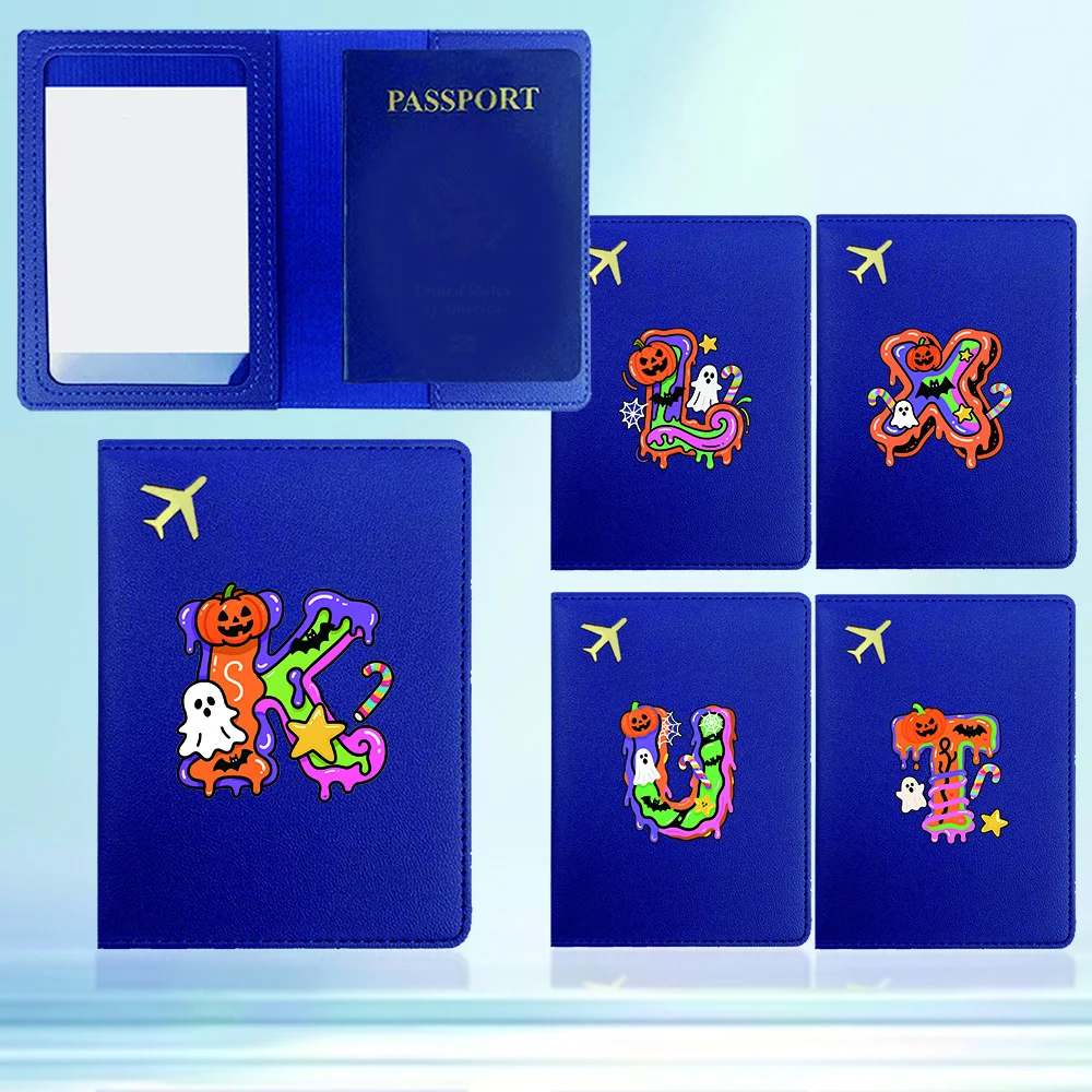 

Passport Holder Organizer PU Protective Card Case ID Document Wallet Credit Card Folding Portable Cover Candy Letter Pattern