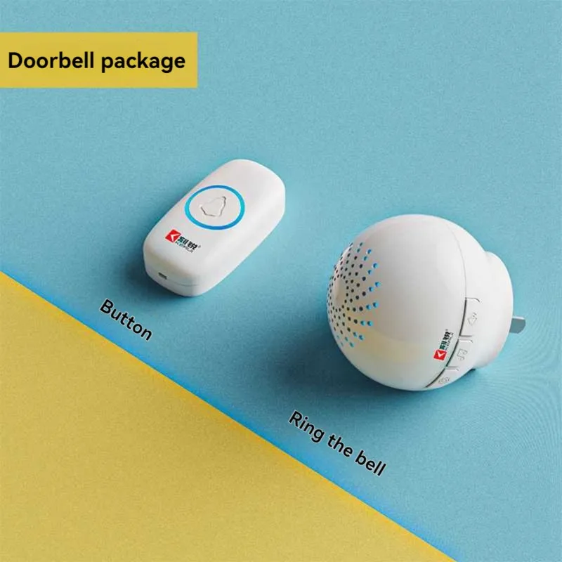 B24B Doorbell Wireless Home Smart 433 Dingdong High Volume Caller Home Electronic Ringer 1-To-2 EU Plug