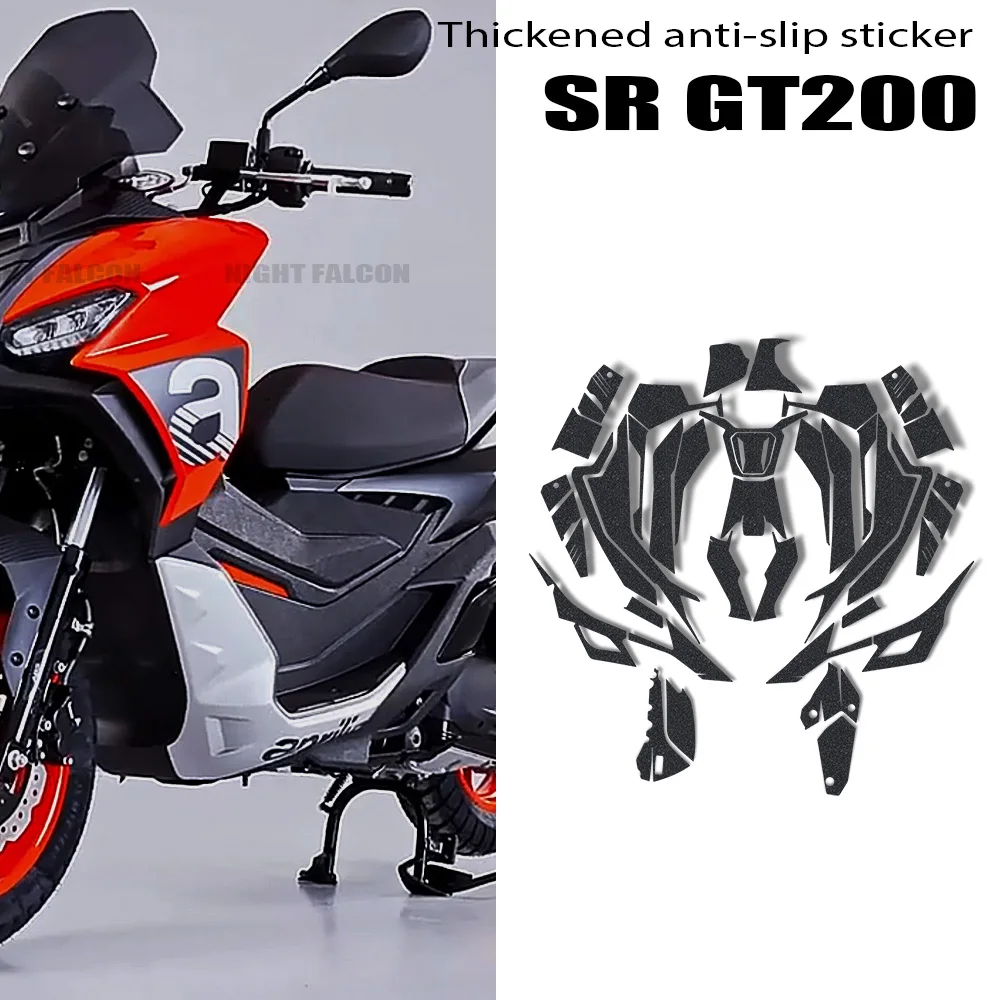 Neues srgt200 motorrad zubehör tank pad panzer aufkleber fuß pedal verdickter gummis chutz aufkleber für aprilia sr gt200