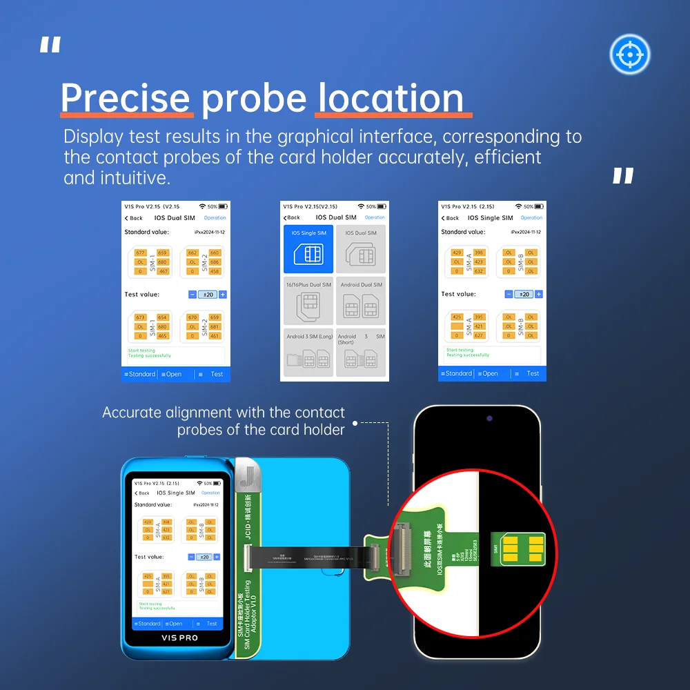 JCID SIM card holder detection kit iPhone5-16PM (support Android SIM + TF card holder detection upgrade)