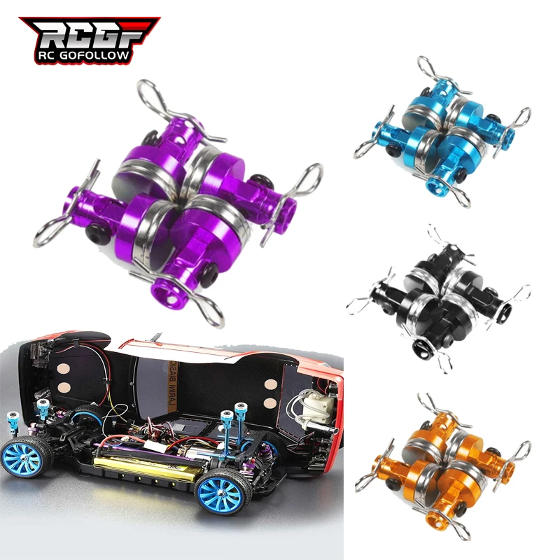 

RCGOFOLLOW 4Pcs Metal Strong Magnet Body Shell Column Post for 1:12 1:10 Traxxas Hsp Tamiya AXIAL SCX10 Body Mount Clips