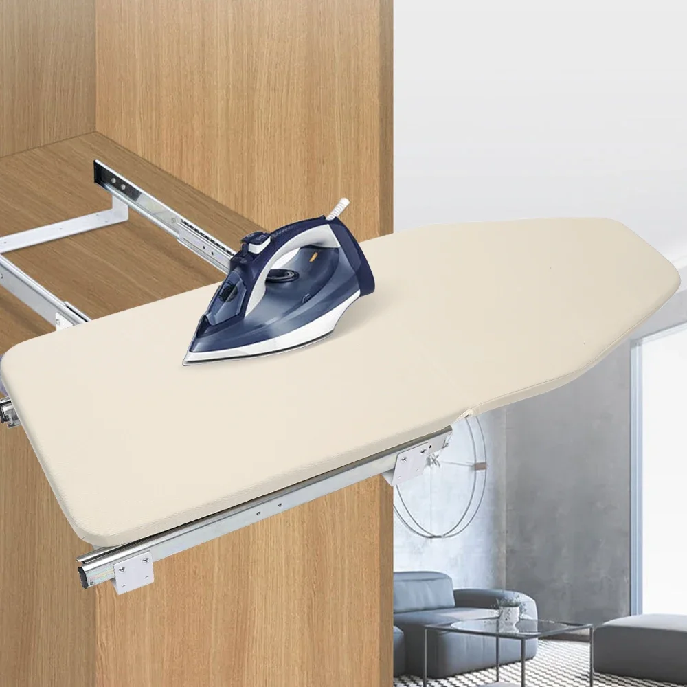 

Retractable Foldable Rotated Ironing Board Closet Pull-Out Stow Away in The Cabinet