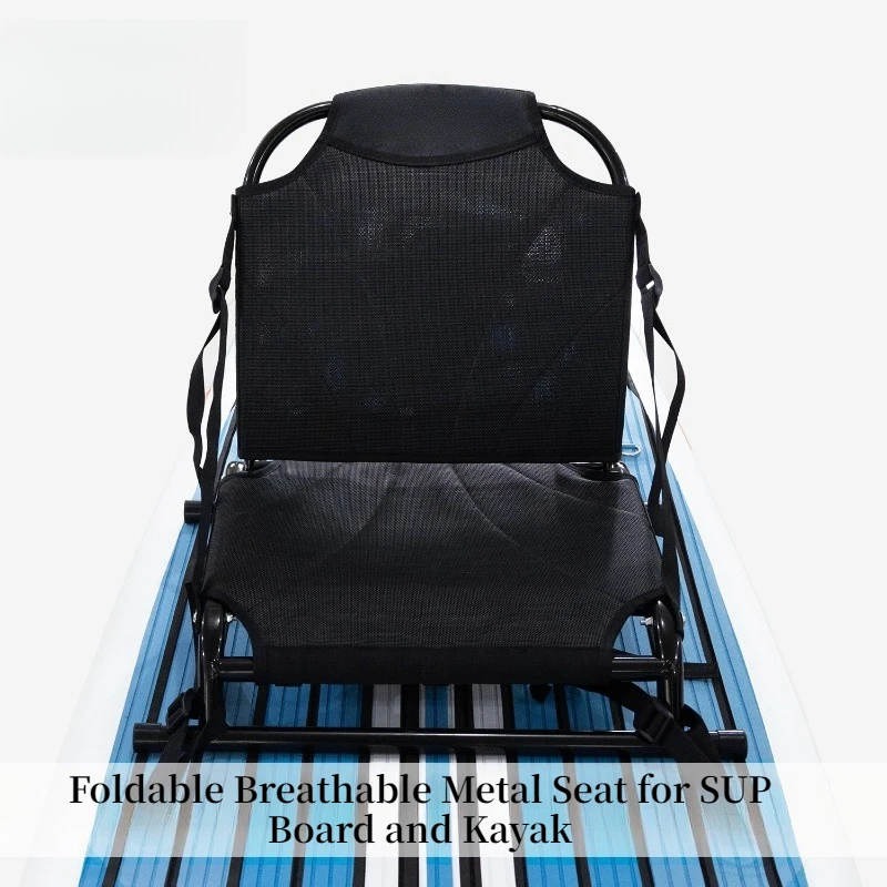 Adjustable Metal Kayak Seat With Backrest, Fishing Canoe Sit Chair For Paddle Board Fishing Surfing Outdoor Use