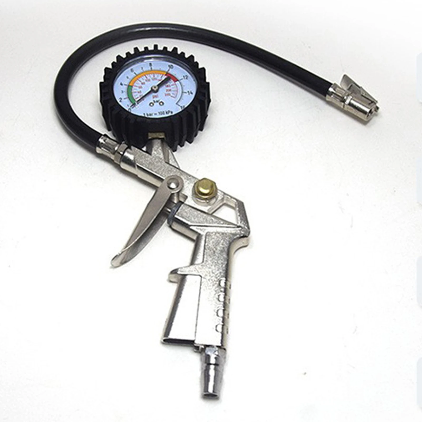 Digital Air-Tire Pressure Inflator Gauge Car Bike Tire Pressure Checker With Hose For Motorcycle