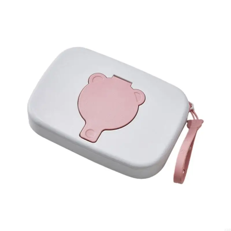 J2HD Bear Pattern Wipes Box Baby Wipes Dispenser Portable Wipe Container Wipe Holder