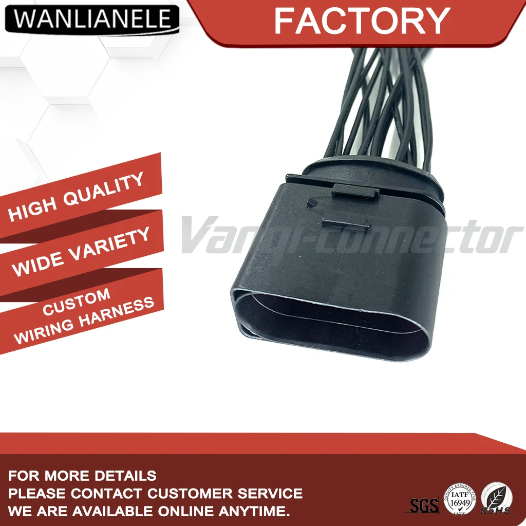 50set 1J0973837 14Pin Waterproof Automotive Connector Male Housing Black Car Wiring Harness Plug