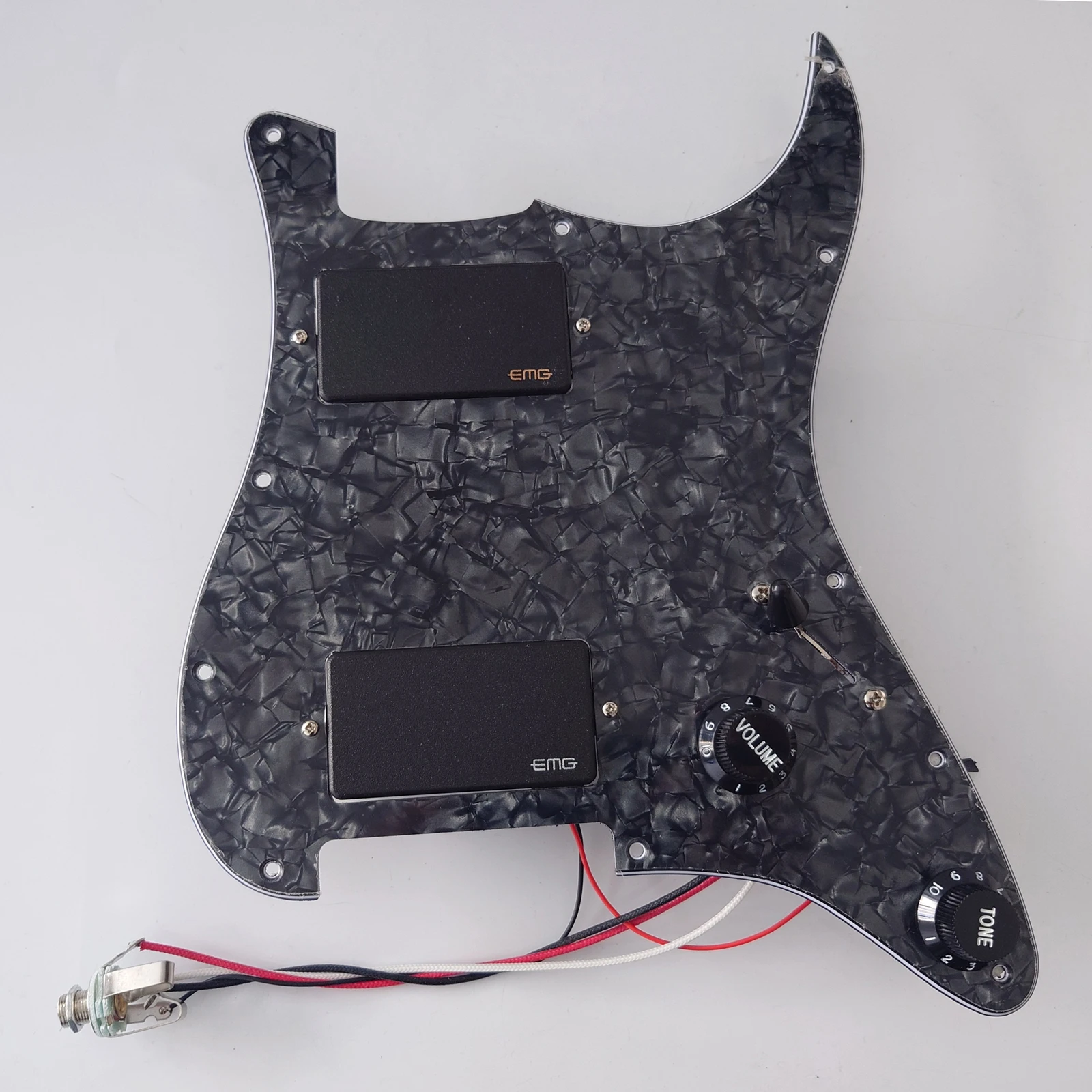 Prewired Loaded ST Pickguard Set HH Humbucker Active Pickups for St Guitars Replacement Parts