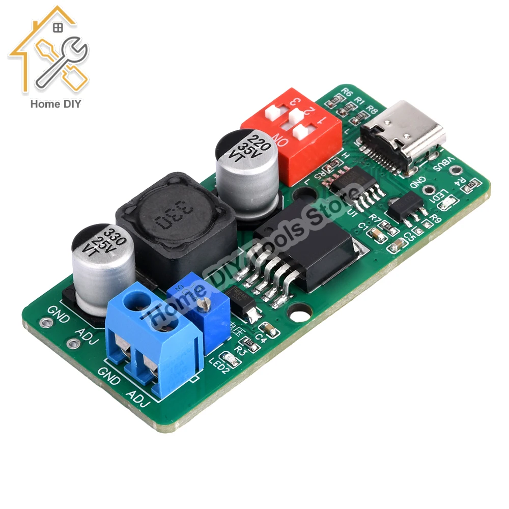 DC1.8-18V 100W PD Fast Charge Decoy Trigger Adjustable Voltage Power Supply Controller Module Type-C Fast Charging Board Adapter