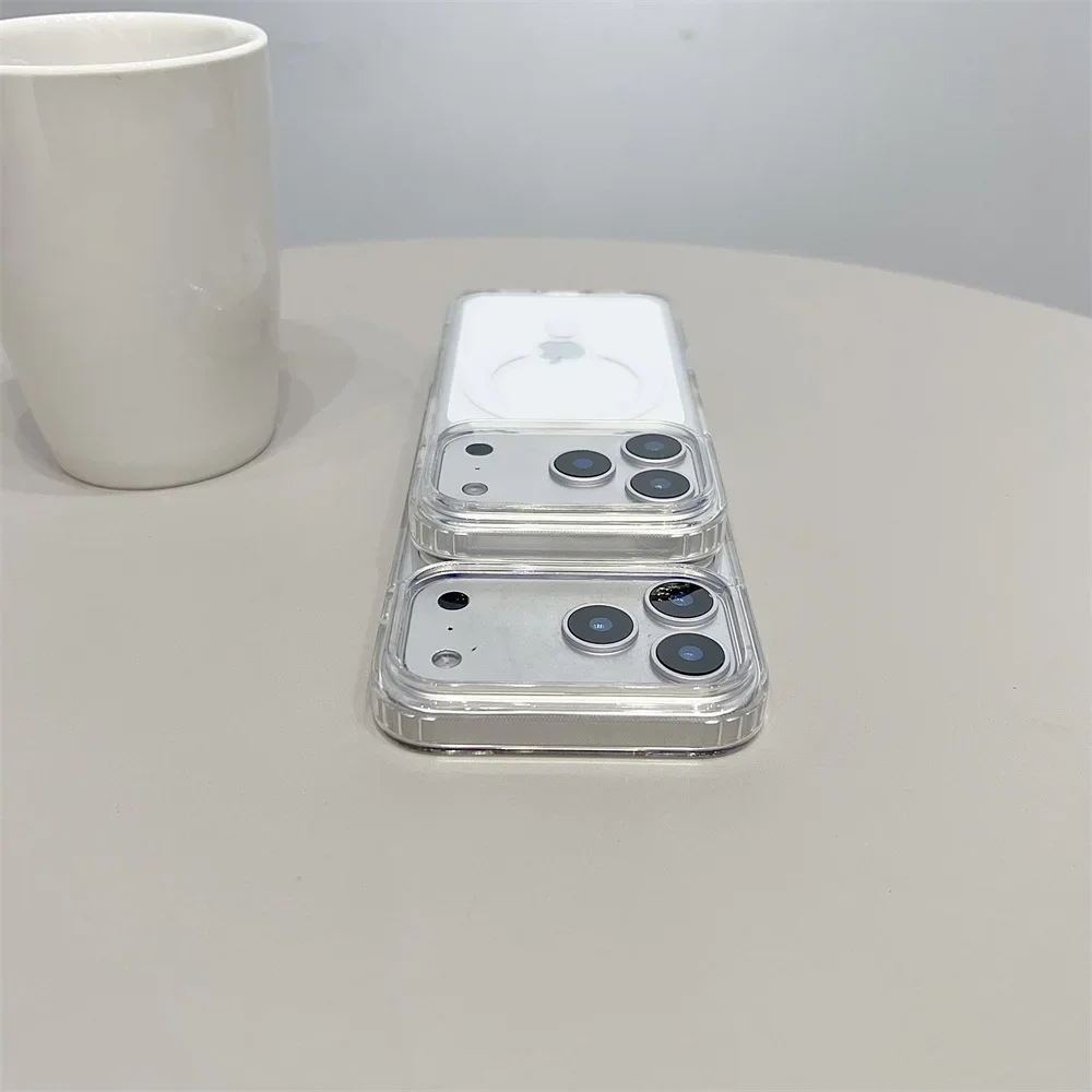 Original Transparente Magnetische Handyhülle für Magsafe für iPhone 18 Pro Max 17Pro 16 15 14 13 12 11 Klare Kabellose Ladehülle – Detail 9