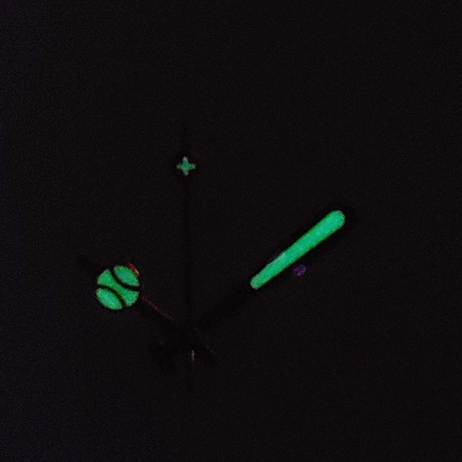 3pcs Green Luminous Watch Hands 8 x 12 x 12.5 MM Baseball Needle Watch Parts for NH35/ NH36/ 4r/ 7s Movement