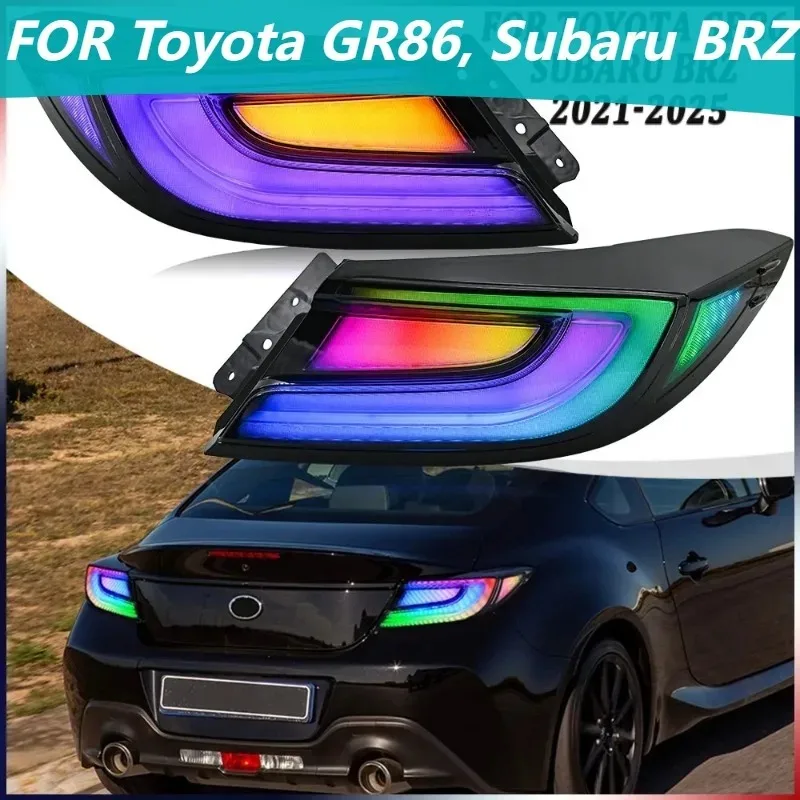 

For Toyota GR86 For Subaru BRZ 2021-2025 LED Tail Lights Smoke Rear Lamps Plug and Play