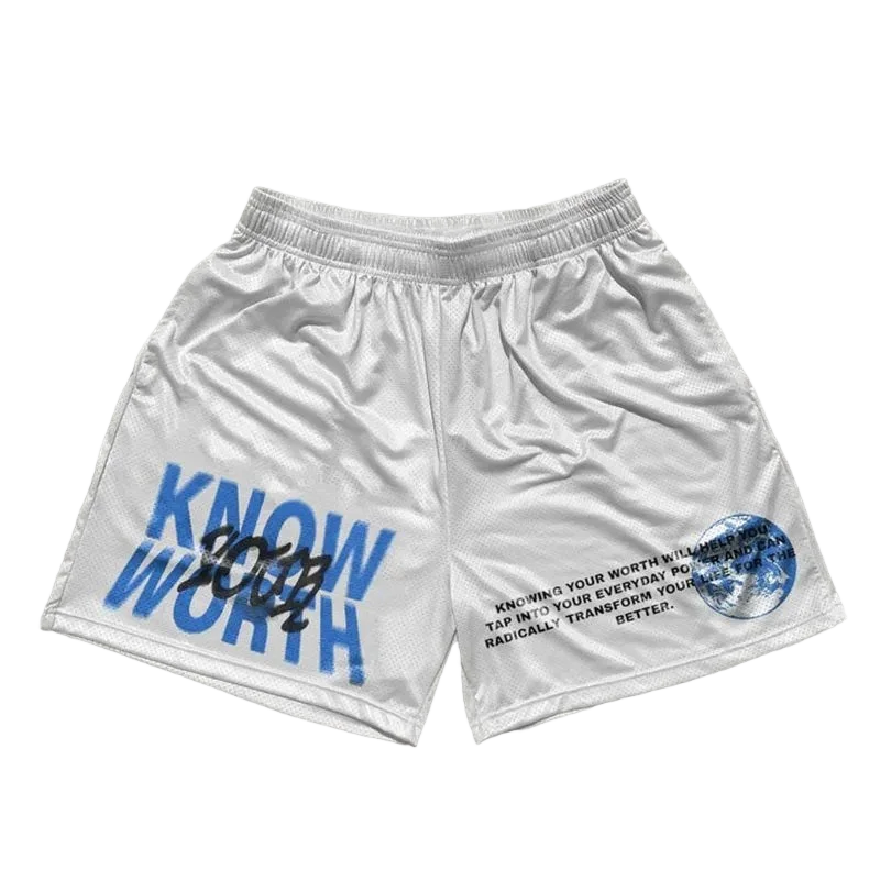 

Летние спортивные тренировочные дышащие модные шорты, мужские повседневные уличные шорты с забавным текстовым узором, быстросохнущая уличная одежда