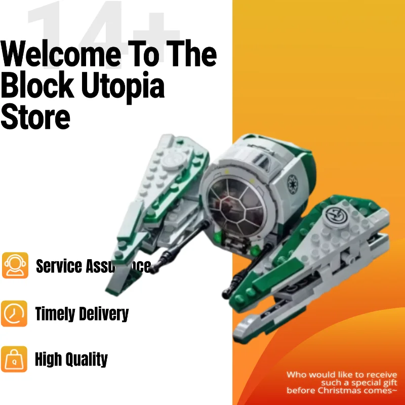 299 قطعة MOC Jedi Starsfighter مجموعة مكعبات البناء متوافقة 75360 لتقوم بها بنفسك نموذج لغز لعبة عيد الميلاد هدية عيد ميلاد للأصدقاء