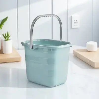 

Premium Plastic Water Bucket with Reinforced Handle Versatile Bucket for Home Cleaning Gardening Laundry Beach Sand Watering