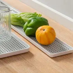 Kitchen Drainage Tray Double Dish Drainer Fruit And Vegetable Water Drainage Rack Washing Drying Rack Removable Storage Tray