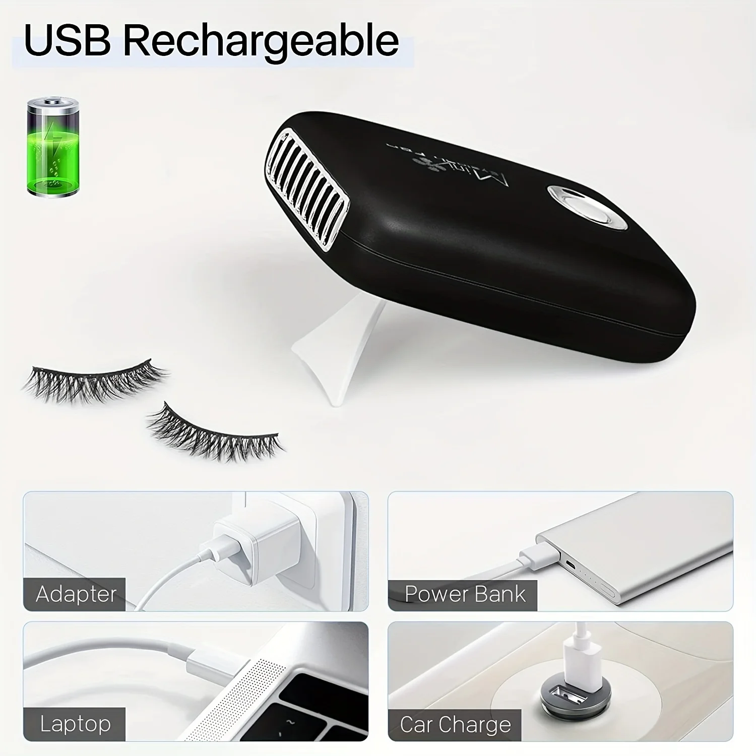 Mini Lash Fan Portable Eyelash Extension Fan Dryer Rechargeable USB Fan With 3 Adjustable Speed Cooling Air lashes accessories
