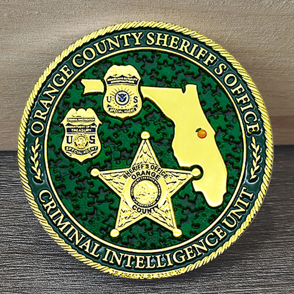 Sheriff Office Criminal Intelligence Challenge Coin Orange County Homeland Security Task Force Alien Vs Predator Collector Coin